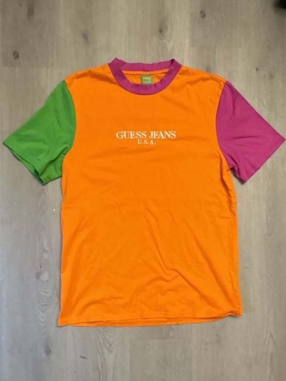 Guess Jeans x Sean Wotherspoon Farmers Market Colorblock T-Shirt Size M RARE